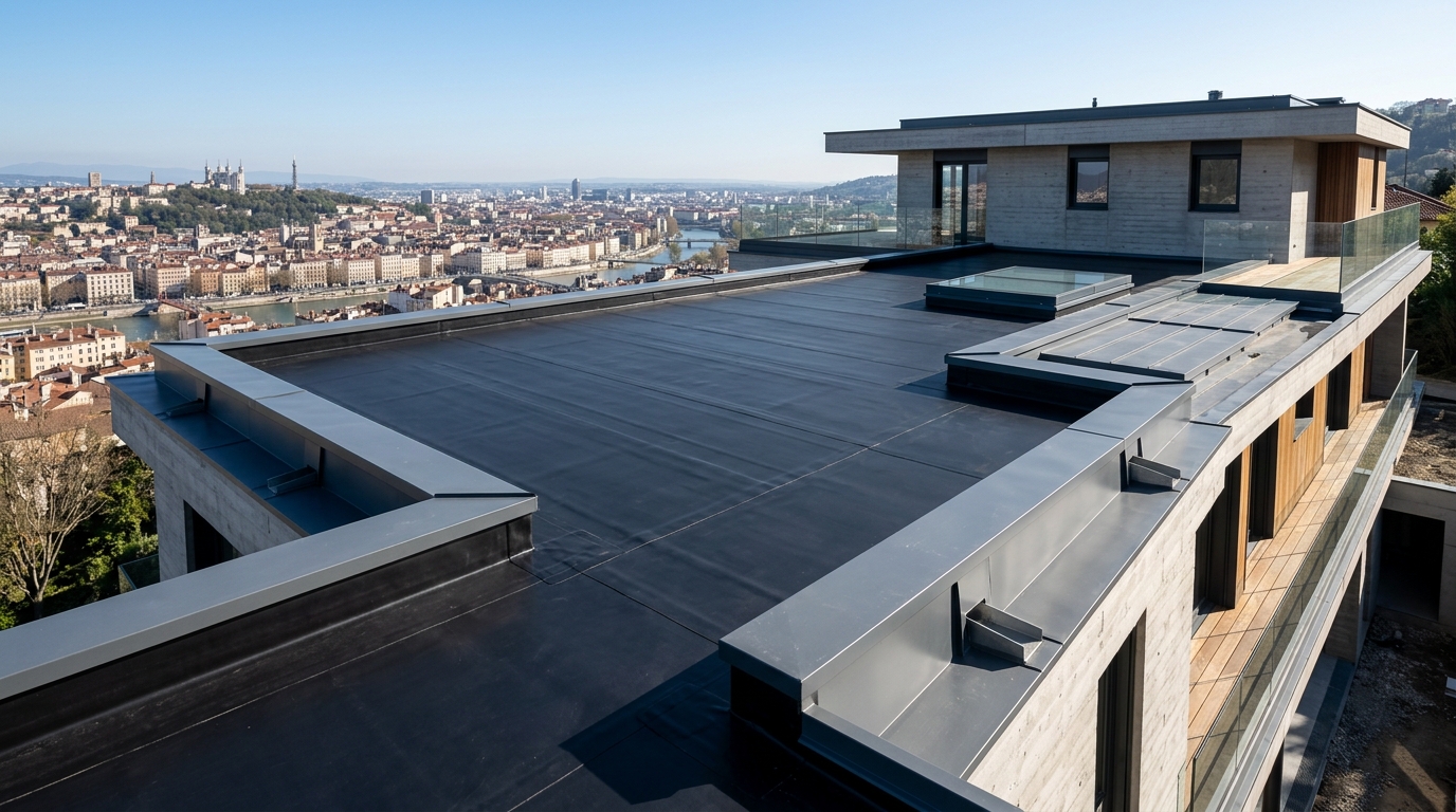 Étanchéité toiture plate, toits-terrasses et chéneaux en membrane EPDM par Gibert Couverture